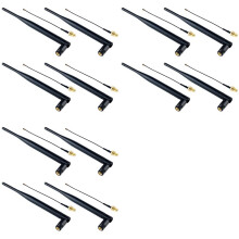 12 Stück 868 MHz Antenne 5 DBi SMA-Stecker mit IPEX-Verlängerungskabel Omnidirektionale LoRa-Antenne