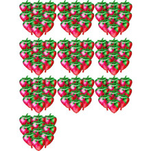 100 Pièces Ballons à la Fraise Doux Fraise Feuille Mylar Ballons pour Filles Fraise sur le Thème Décorations de Fête D'Anniversaire