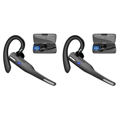 2X  Headset Dubbla Mikrofon Brusreducering  V5.0 Headset Öronsnäckor för Drivers Machine Office