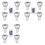 12pcs GU10 Bulbs and 1remote Control with Memory Function 4dynamic Lighting Modes Spotlight 17colors Changeable 1