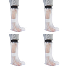 4X Waterproof Cast Shower Cover Leg for Adults Foot and Lower Leg Cast Wounds Protector Showering Bath Accessories