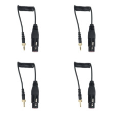 4X Locking Type 3.5mm to 3.5mm TRS to XLR Female Microphone Output Universal Audio Cable