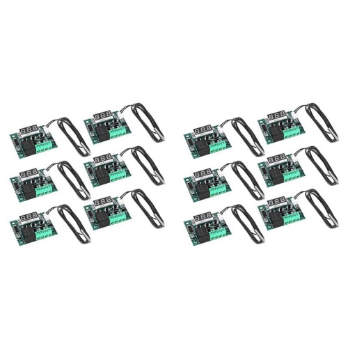 12x W1209  12 V LED Digital Thermostat Temperature Controller,-50-110C Temp Control  Board with Sensor Probe