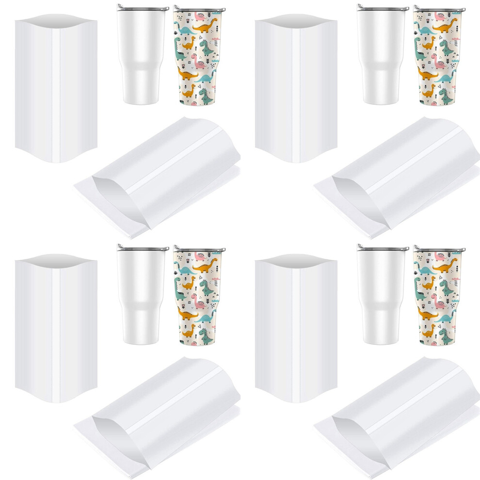 8X12 Inch Sublimation Shrink Wrap Sleeves, 240 Pcs White Sublimation Shrink Wrap For Tumblers, Mugs, Cups And More 6031244185400