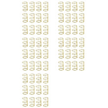 60 Pcs 3 Ring Book Rings Leaf Binders Office Book Rings Snap Split Hinged 20mm Inner Diameter Book Ring Gold