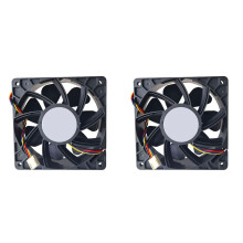 2X QFR1212GHE 6000 Tr/Min PWM Ventilateur de ContrôLe de Vitesse 120X120X38Mm 4 Fils 12V 2.7A pour Bitmain S7 S9 S11 S15 T9 T17 Miner