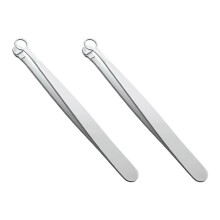 2X Universal Nose Hair Trimming Tweezers Stainless Steel Eyebrow Nose Hair Cut Manicure Facial Trimming Makeup Scissors