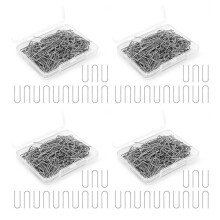 600 Pieces High Temperature Nichrome Wire Jump Rings, U Hanger Hooks for Hobbyists DIY Pendant,Ornaments,Fusing in Glass