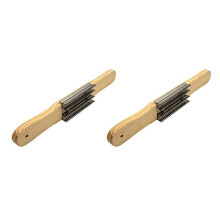 2X Rake Wood Handle 15 Inch Buffing Rake for Cleaning Buffing Wheel or Airway Buffing Wheel