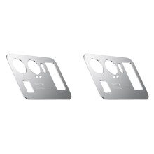 2X Camera Lens Protector for  Mi 11 Ultra Case Protector Metal Camera Cover for Mi11 Ultra Protection Film(Silver)