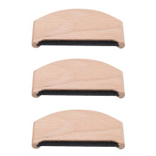 3X Wool Comb Wooden Pilling Fuzz Fabric Lint Remover Clothing Brush Tool for de-Pilling Clothing Garments Knits