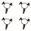 4X for   Bracket  Audio Bracket Accessories Wood Base  Multifunctional Desktop Anti-Slip Bracket 1
