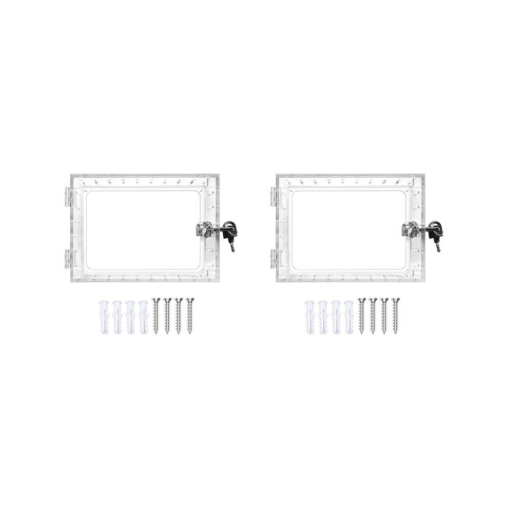 2X Thermostat Lock Box With Key Universal Thermostat Cover With Lock, Clear Thermostat Guard For Wall 6032129669817