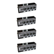 4 Stück 4-Kanal-3-Pin-XLR-Audio- und DMX-über-Netzwerk-Kabel-Extender, DMX512-Netzwerk-Signal-Extender, Männlich