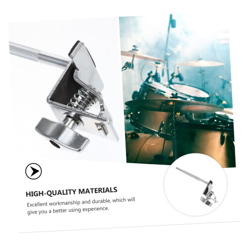 Cowbell Holder Drum Clamp with Secure Mount, Adjustable Positioning for Jazz Drum Kits 2