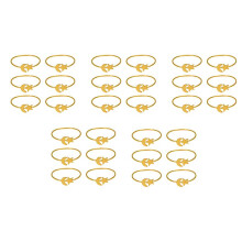 Moon Gold Napkin Rings Set of 30PCS Party Decor for Cloth Napkins Napkin Holder - Kitchen Decor and Wedding Decorations