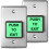 2 Pcs Push to Exit Button Indoor Green Square Request to Exit Button Stainless Steel Wall Plate with Green LED Square 1