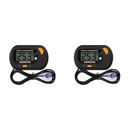 2X -50 - 70 Digital Aquarium Fish Tank Thermometer with Suction Cup Temperature Sensor Meter Tester