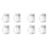 8Pcs Curtain Rod Holder Clamp Hooks Self Adhesive Clothes Rail Bracket 360 Rotation Triangle Ring Adjustable Hooks 1