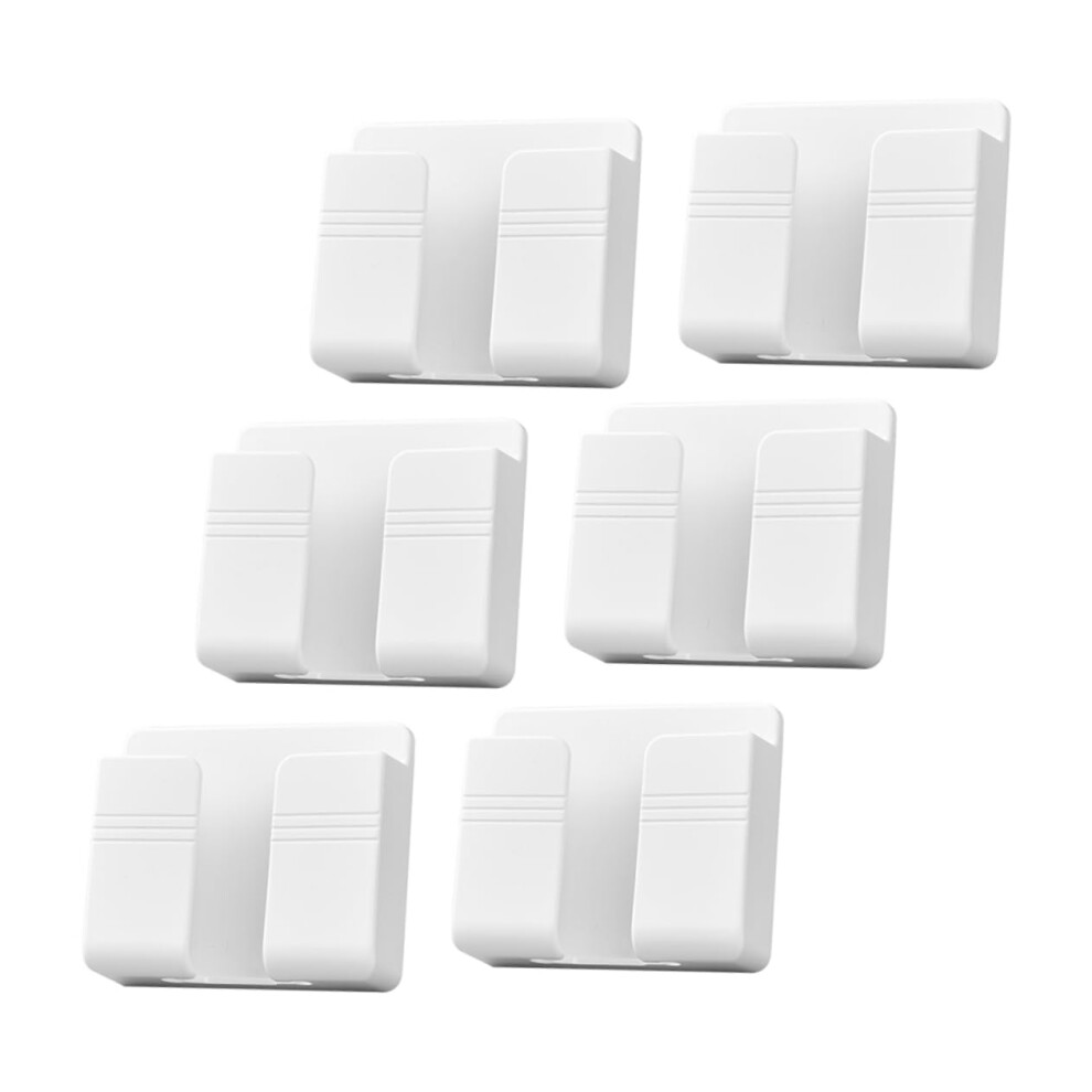 Wall Phone Holder 6Pcs Set, Adhesive Nodrill Remote Control Wall Mount, Spacesaving Charging Stand 9330225011378