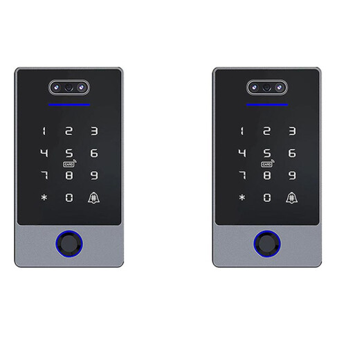 2X TTLock Face Recognition Access Control Keypad Standalone Waterproof Fingerprint Access Controller for Door Lock-B