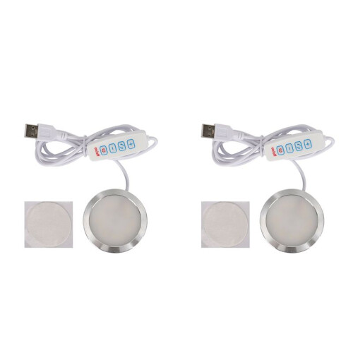 2X 3D Printing Model LED Light LED Spotlight 5V Ultra-Thin Night Light USB Adjustable LED Light for Garage Kit Lamp