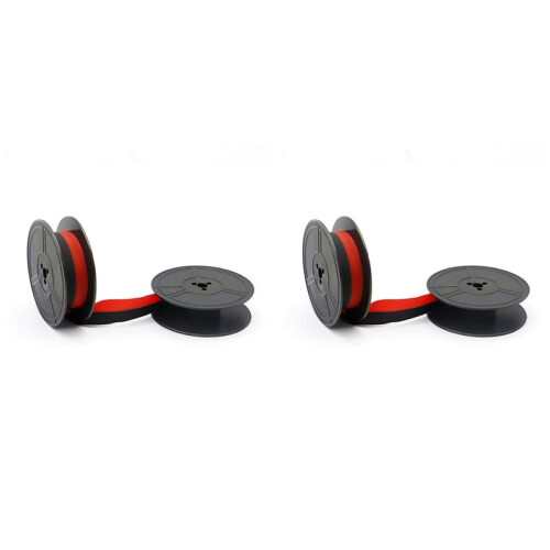2PCS GR1 Typewriter Ribbon Twin Spool Typewriter Ribbon Replacement for Most Typing Ribbon (Black&Red)