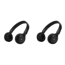 2X Auricolare con Fascia Y08 Auricolare Wireless Auricolare Portatile Pieghevole per Bambini Nero