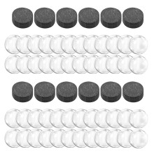 48 Sets Fridge Magnet Glass Ceramic Magnet with Adhesive Backing and Transparent Clear Glass Dome Cabochons