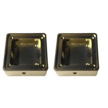 2X Aluminum Alloy Shell Shielded Enclosure 19X19X5.5mm Golden Conductive Oxidation Multi-Functional Portable RF Box