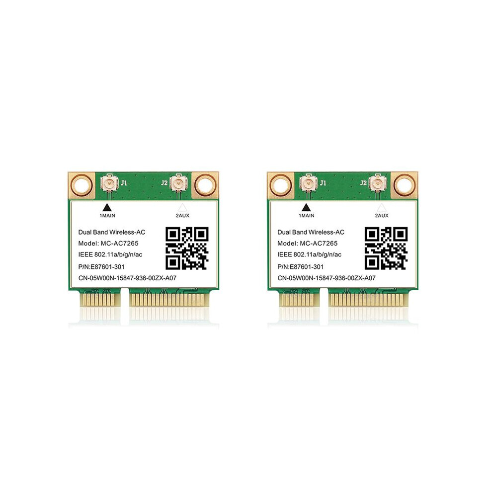 2X 1200Mbps 4.2 Pci-E Mc-Ac7265 Wireless Network Card 7265 802.11Ac 2.4G 5Ghz For Laptop 7260Hmw 4712837694722