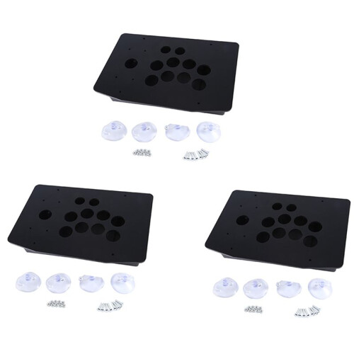 3X Arcade Joystick Acrylic Panel Case for Arcade Game Machine DIY Can Be Installed Joystick Button for Retro Video Game