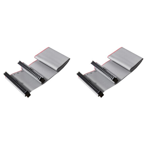 2X 40 Pin Replace Data Cable Female to Female IDE Cable Dual Row IDE Data Extension Cable 30cm for Server Hard Disk 1