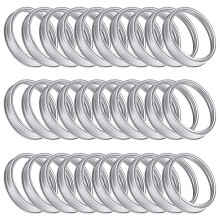 30 Pieces Wide Mouth Mason Canning Jar Replacement Metal Rings Rust Proof Screw Bands Tinplate Metal Bands Rings 86 mm