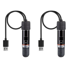 2X USB  Aquarium Heating Rod for Fish Tank 26C Constant Temperature Heater Submersible Thermostat Heater 10W