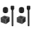 2X Handheld Stick with Quad Label Kit HTX Wireless Microphone Handheld Stick for  Mic/Moma/ Go,B 1