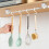 8Pcs Curtain Rod Holder Clamp Hooks Self Adhesive Clothes Rail Bracket 360 Rotation Triangle Ring Adjustable Hooks 9