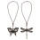 2 Pack Bronze Ceiling Fan Pull Chain Set,Lighting & Fan Pull Chain Pendant Chain Extender,Dragonfly and Butterfly 1