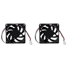 2X Datorfodral Kylfläkt 3PIN 12V 7CM 70MM PC CPU Kylning Kylfläkt