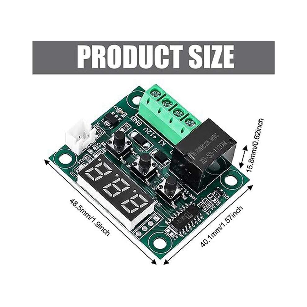 12X W1209 12 V Led Digital Thermostat Temperature Controller,-50-110C Temp Control Board With Sensor Probe 6033235383765