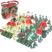 140 PçS/Conjunto de Figuras de Soldado em Escala Conjunto Figuras de AçãO de Soldados AcessóRios de Mesa de Areia Brinquedos Modelo de Presente