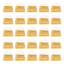 100Pcs Plastic Cake Box Square Mooncake Dome Cake Boxes Golden Christmas Festival Wedding Birthday Packing Box