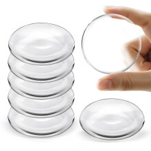 Self Adhesive Door Stopper and Wall Protector 2 Inch Clear 6 Pack Shock Absorbent Bumper Pads