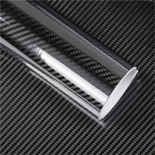 6D Glossy Carbon Fiber Vinyl Wrap Film Black 3D Texture Car Wrap for Motorcycle and Car Exterior 50x300CM