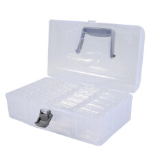 Perlen-Organizer-Box mit Griff, 24 Stück Rechteckige Aufbewahrungsboxen Aus Kunststoff, Transparente -Aufbewahrungsbehälter für Perlen