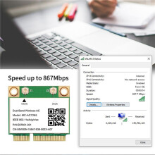 2X 1200Mbps 4.2 PCI-E MC-AC7265 Wireless Network Card 7265 802.11ac 2.4G 5Ghz for Laptop 7260HMW