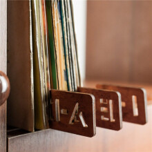 78PCS Wood Record Dividers, Alphabetical Vinyl Record Storage Dividers A-Z, Record Holder Organizer Guides
