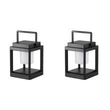 2X Zonnelicht Buiten USB Opvouwbaar Waterdicht Campinglantaarn Led-Licht Oplaadbare Power Bank Draagbare Led-Zonnelamp