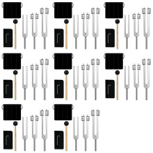 8X Tuning Forks Set-128 Hz, 256 Hz, 512 Hz,Tuning Forks Perfect for Healing,Chakra,Sound Therapy,Keep Body