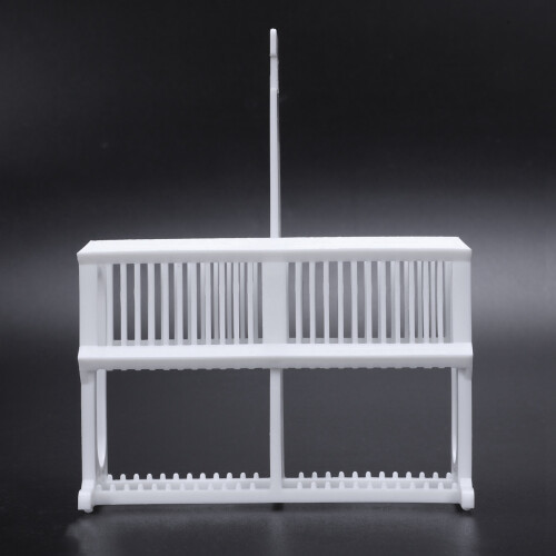 2 In 1 White 48 Pieces Microscope Slides Staining Rack Dish Set